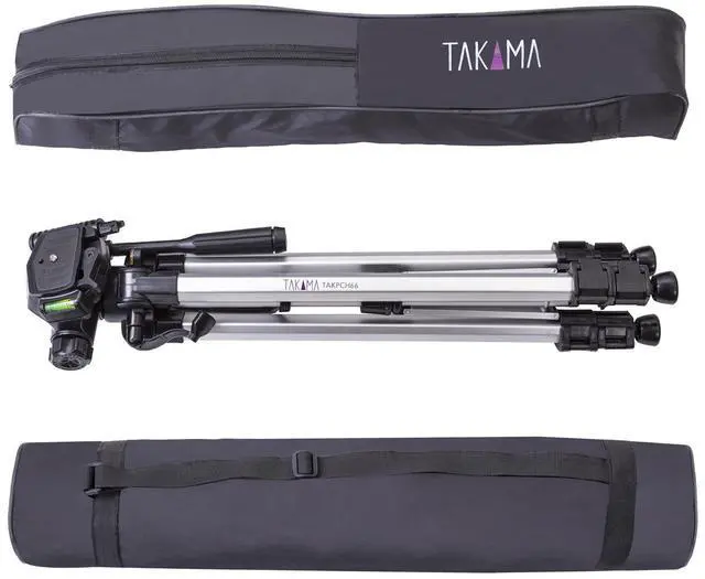 Alt view image 3 of 7 - Takama Aluminum 3-Section Tripod with 3-Way Head, 66" Max Height