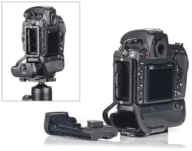 Alt view image 4 of 5 - SunwayFoto Dedicated L-Bracket with Battery Grip for Nikon D850 Camera