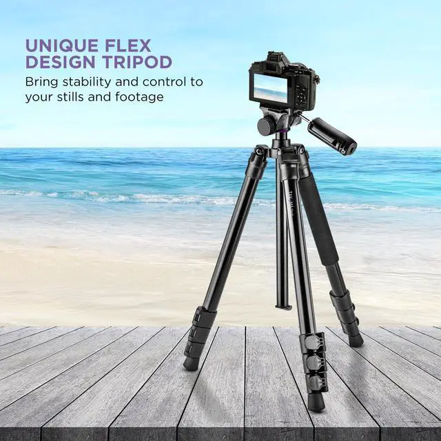 Alt view image 2 of 7 - Takama Takama Flip-Zip Tripod Monopod Kit, for Camera andSmartphone with Mount Head and Lightweight Compact Bag for Multi-Functional Photo, Video and Phone   Photography
