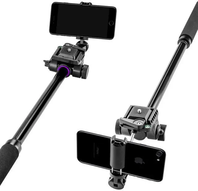 Alt view image 7 of 7 - Takama Takama Flip-Zip Tripod Monopod Kit, for Camera andSmartphone with Mount Head and Lightweight Compact Bag for Multi-Functional Photo, Video and Phone   Photography