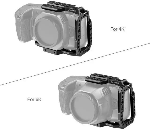 Alt view image 4 of 7 - SmallRig CVB2254B Half Cage for Blackmagic Design Pocket Cinema Camera 4K & 6K