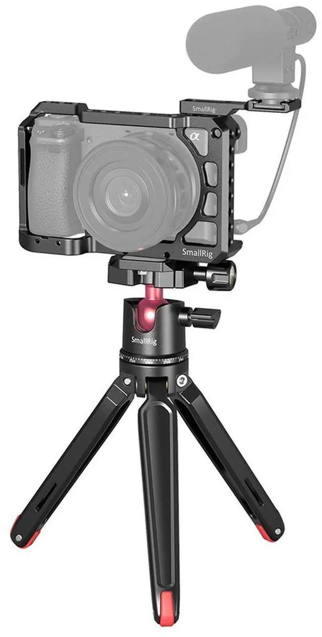Main image of SmallRig Vlog Kit with Cage, Tabletop Mini Tripod and Cold Shoe Extension for Sony A6100/A6300/A6400/A6500