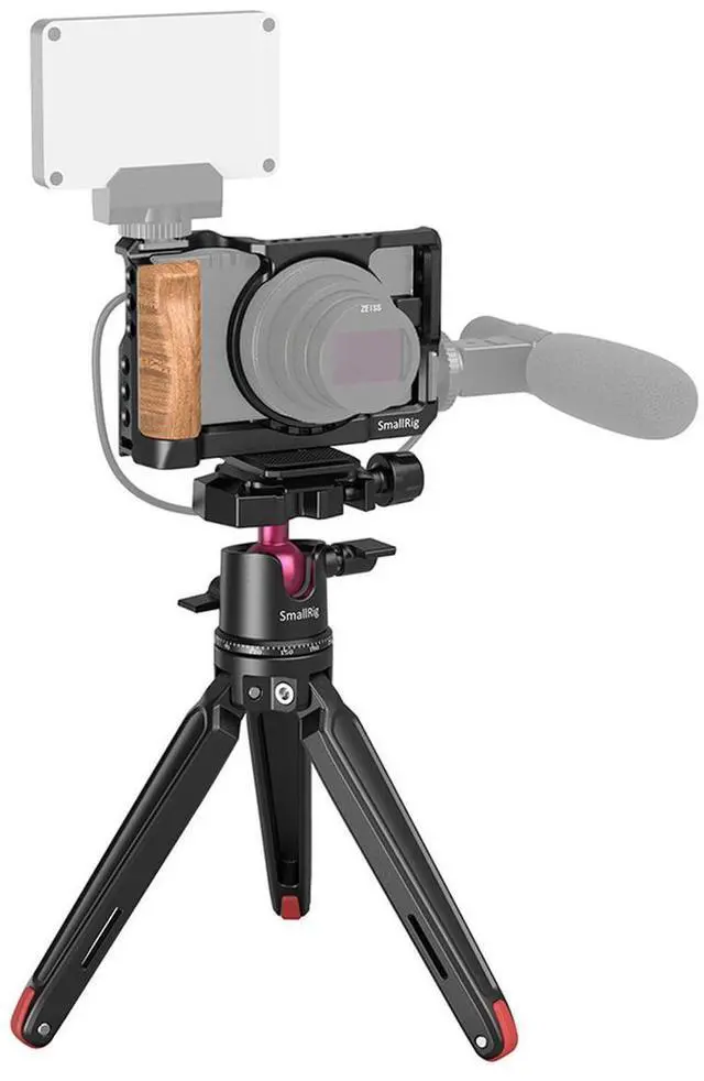 Alt view image 2 of 4 - SmallRig Vlog Kit with Cage, Tabletop Mini Tripod, Quick Release Plate for Sony RX100 VII and RX100 VI