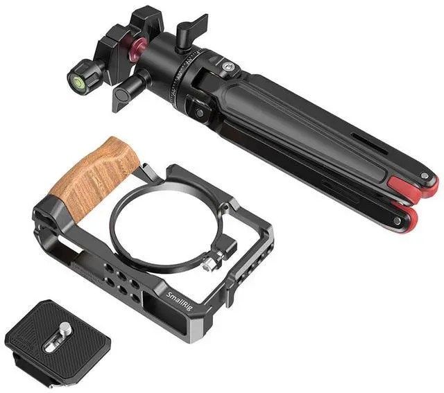 Alt view image 3 of 4 - SmallRig Vlog Kit with Cage, Tabletop Mini Tripod, Quick Release Plate for Sony RX100 VII and RX100 VI