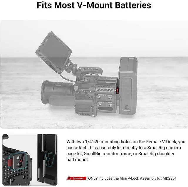 Alt view image 3 of 6 - SmallRig Mini V-Lock Assembly Kit