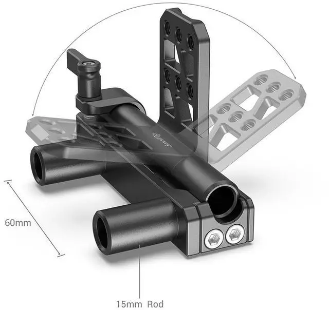 Alt view image 4 of 4 - SmallRig Dual 15mm Rod Battery Hinge