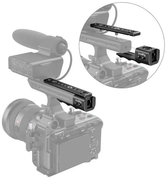 Alt view image 4 of 7 - SmallRig MD3490 XLR Handle Extension Rig for Sony FX3 Camera