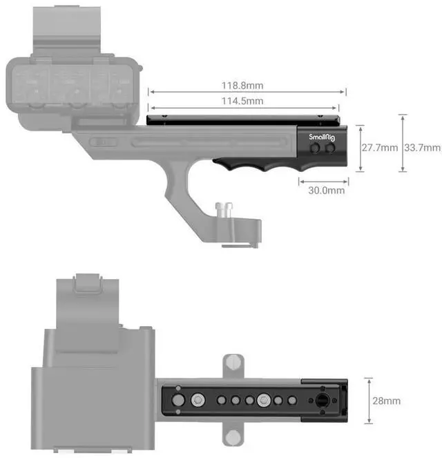 Alt view image 6 of 7 - SmallRig MD3490 XLR Handle Extension Rig for Sony FX3 Camera