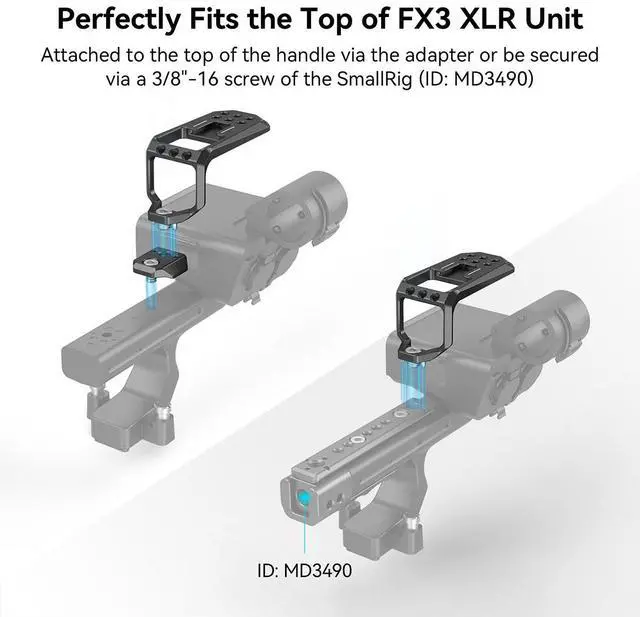 Alt view image 5 of 7 - SmallRig Top Plate for Sony FX3 XLR Handle