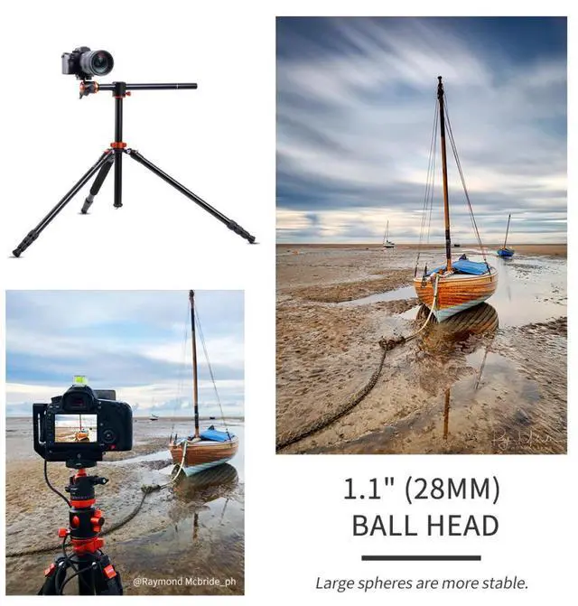 Alt view image 11 of 14 - K&F Concept 78 inch DSLR Camera Tripods with Magnesium Alloy Rotatable Multi-Angle Center Column,Load Capacity up to 22lbs/10kg