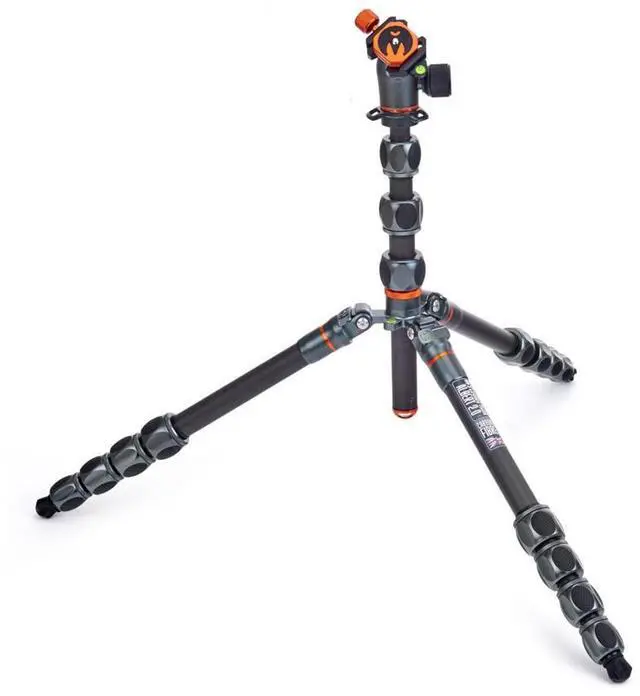 Alt view image 2 of 7 - 3 Legged Thing Albert 2.0 5-Section Carbon Fiber Tripod with AirHed Pro Ball Head, Metallic Slate Gray