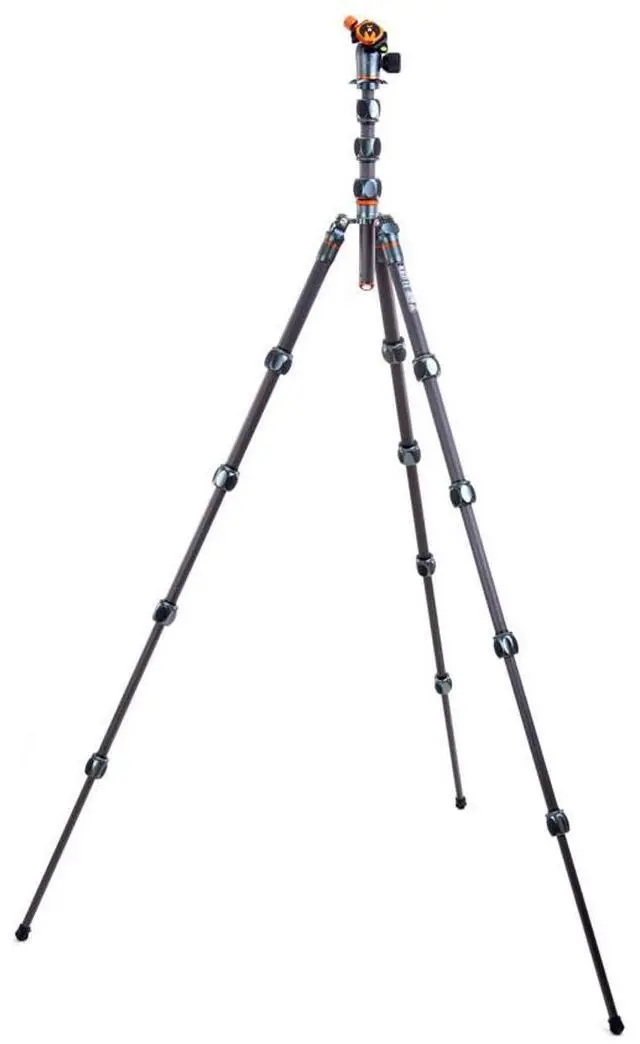 Alt view image 4 of 7 - 3 Legged Thing Albert 2.0 5-Section Carbon Fiber Tripod with AirHed Pro Ball Head, Metallic Slate Gray
