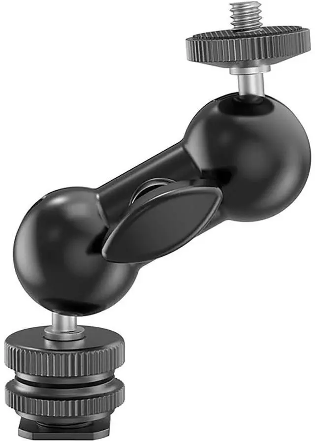 Alt view image 3 of 5 - SmallRig 1/4" Camera Hot Shoe Mount with Additional 1/4" Screw, 2-Pack - With SmallRig Multi-Function Double End BallHead with Cold Shoe Mount and Thumb Screw