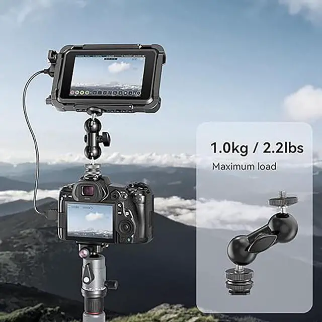 Alt view image 11 of 14 - SMALLRIG Multi-function Double BallHead w/ shoe mount & 1/4" screw 1135