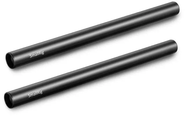 Alt view image 3 of 6 - SmallRig Baseplate with Dual 15mm Rod Clamp - Bundle With SmallRig 15mm Black Aluminum Alloy Rod Pair, M12 Thread 12" - SmallRig Super Lightweight 15mm RailBlock v3