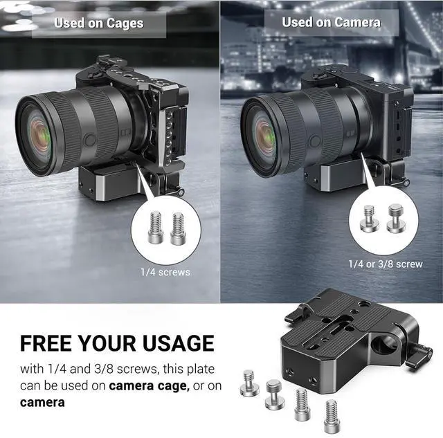 Alt view image 4 of 5 - SmallRig Baseplate with Dual 15mm Rod Clamp - With SmallRig 15mm Black Aluminum Alloy Rod Pair, M12 Thread, 16"