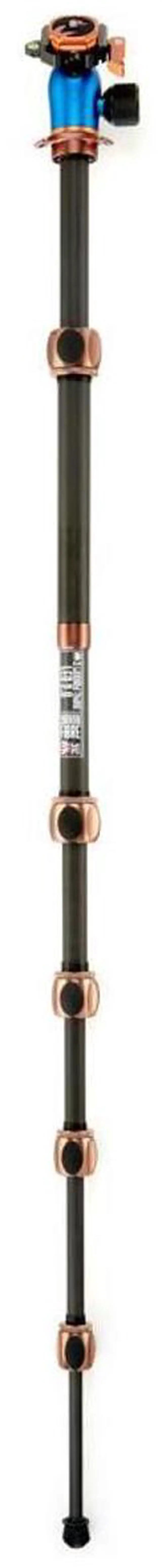 Alt view image 7 of 7 - 3 Legged Thing Leo 2.0 5-Section Carbon Fiber Tripod with AirHed Pro Lever Ball Head, Earth Bronze & Ocean Blue