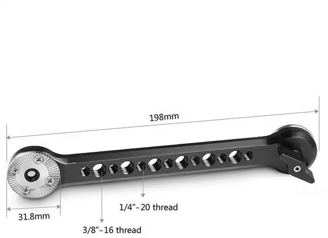 Alt view image 2 of 5 - SmallRig Extension Arm with 2 Arri Rosettes
