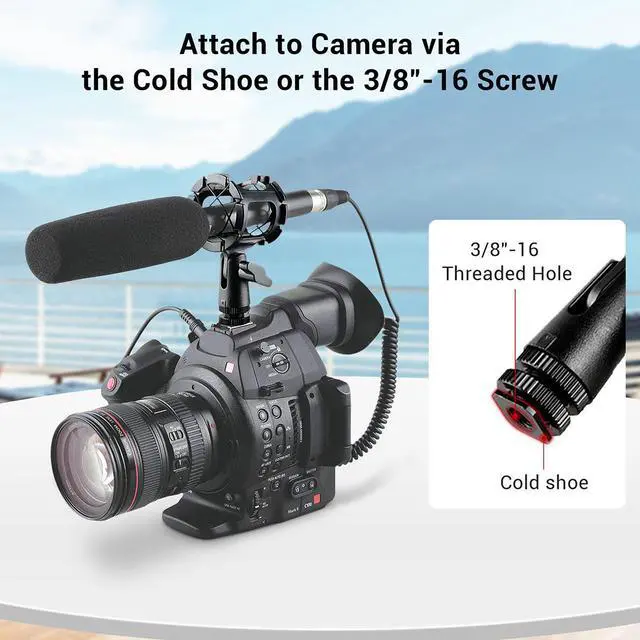 Alt view image 3 of 6 - SmallRig Universal Microphone Shock Mount Adapter for Camera Shoes and Boompoles