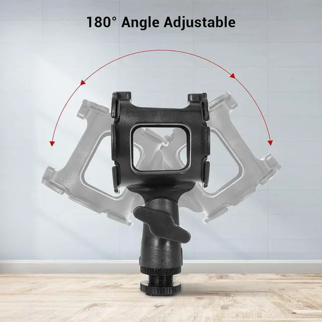 Alt view image 4 of 6 - SmallRig Universal Microphone Shock Mount Adapter for Camera Shoes and Boompoles