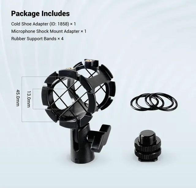 Alt view image 5 of 6 - SmallRig Universal Microphone Shock Mount Adapter for Camera Shoes and Boompoles