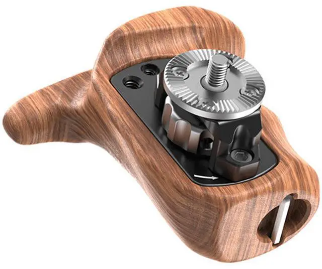 Alt view image 2 of 7 - SmallRig Left Side Wooden Handle with ARRI Rosette for Handheld and Shoulder Mounting System