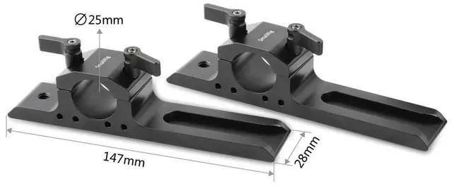 Alt view image 4 of 6 - SmallRig 25mm Rod Support Feet for DJI Ronin-M/Ronin-MX Grip and Freefly MoVI Ring