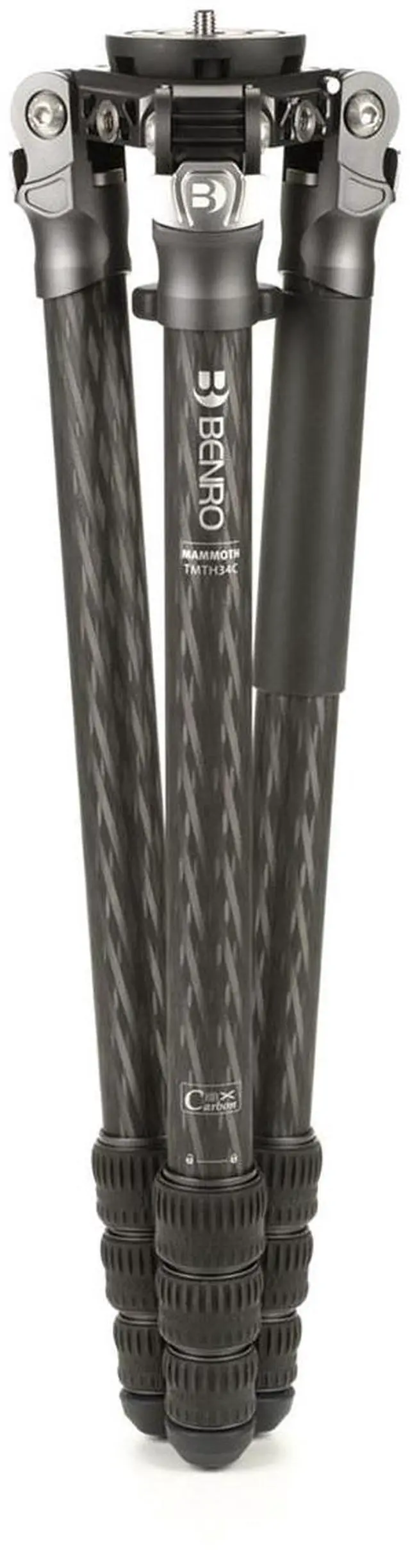 Alt view image 9 of 14 - Benro Mammoth TMTH34C Carbon Fiber 3 Series 4 Section Tripod 39 Lb Load