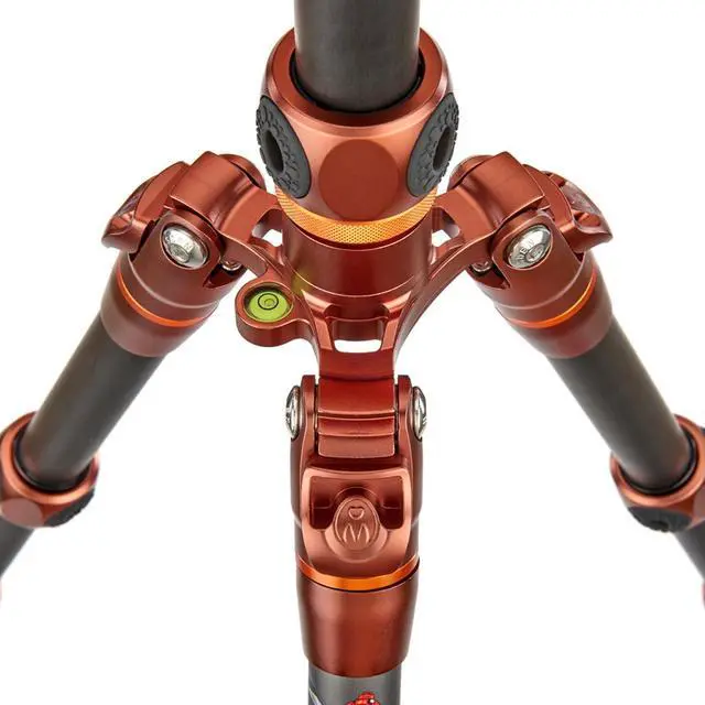 Alt view image 8 of 8 - 3 Legged Thing Legends Ray 5-Section Carbon Fiber Travel Tripod with AirHed Vu Ball Head, Bronze & Blue