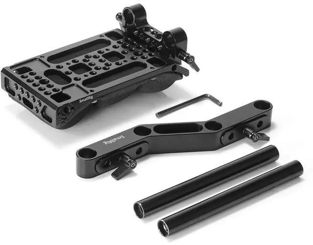 Alt view image 2 of 7 - SmallRig Shoulder Rig Kit, Includes Shoulder Pad, Offset Raiser, 2x 15mm Rod