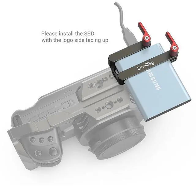 Alt view image 6 of 7 - SmallRig Mount for Samsung T5 SSD, Dark Olive