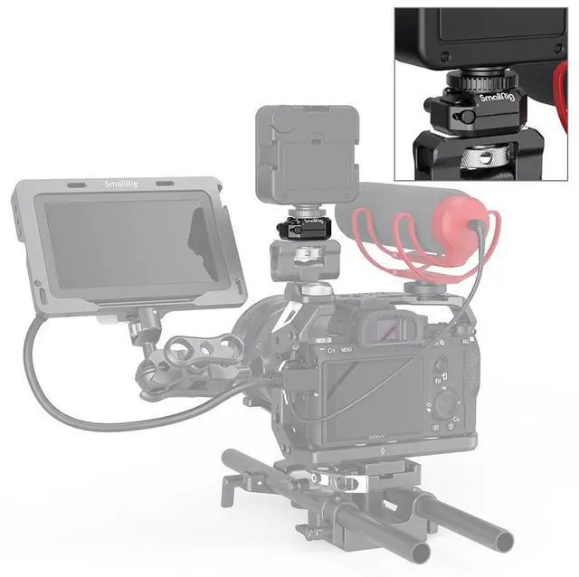 Alt view image 5 of 7 - SmallRig Multi-Functional Cold Shoe Mount with Safety Release