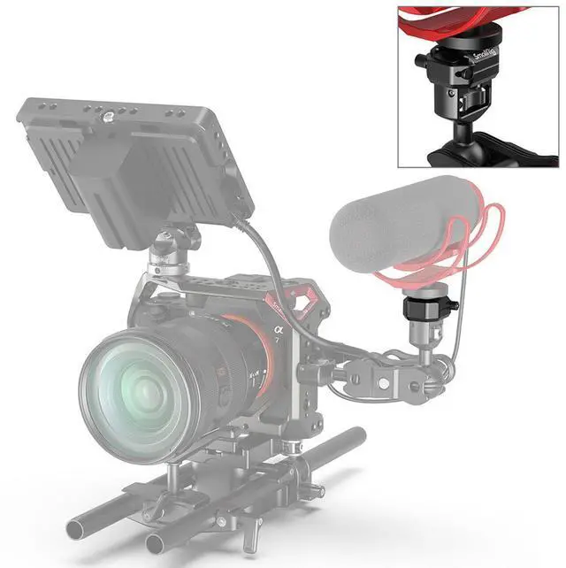 Alt view image 7 of 7 - SmallRig Multi-Functional Cold Shoe Mount with Safety Release