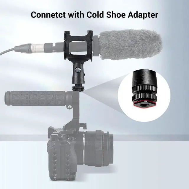 Alt view image 6 of 6 - SmallRig Universal Microphone Shock Mount Adapter for Camera Shoes and Boompoles