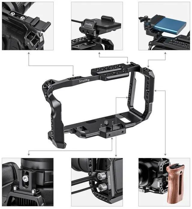 Alt view image 6 of 7 - SmallRig Full Cage for Blackmagic Design Pocket Cinema Camera 6K & 4K