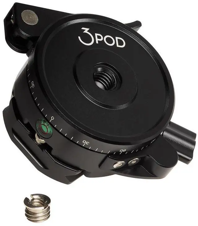 Alt view image 5 of 7 - 3Pod H4 JR Locking Pan Head with Arca-Type Quick Release and Lever Lock Clamp