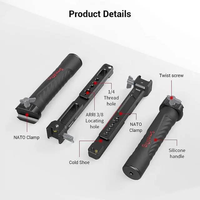 Alt view image 5 of 7 - SmallRig Dual Handgrip for DJI RS 2 / RSC 2 / RS 3 / RS 3 Pro / RS 4 / RS 4 Pro Gimbals