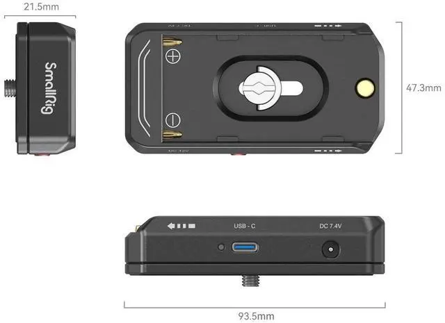 Alt view image 5 of 7 - SmallRig Advanced Edition NP-F Battery Adapter Plate