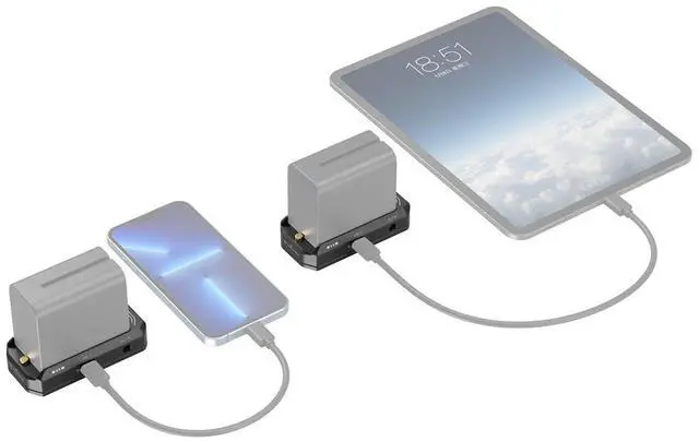Alt view image 6 of 7 - SmallRig Advanced Edition NP-F Battery Adapter Plate
