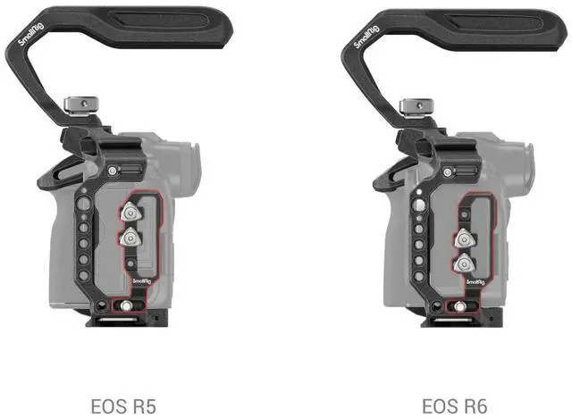 Alt view image 4 of 7 - SmallRig Black Mamba Full Camera Cage Handheld Kit for Canon EOS R5 C/R5/R6