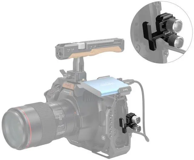 Alt view image 6 of 7 - SmallRig HDMI and USB-C Cable Clamp for BMPCC 6K Pro Camera Cage
