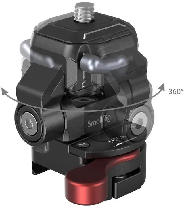 Alt view image 4 of 7 - SmallRig Drop-In HawkLock Mini Quick Release Monitor Mount with NATO Clamp