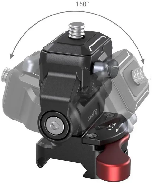 Alt view image 5 of 7 - SmallRig Drop-In HawkLock Mini Quick Release Monitor Mount with NATO Clamp