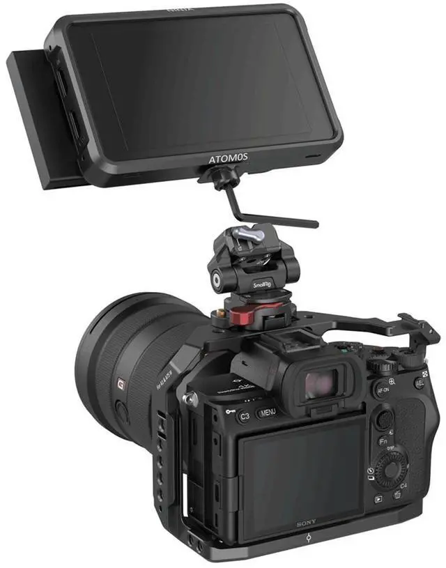 Alt view image 7 of 7 - SmallRig Drop-In HawkLock Mini Quick Release Monitor Mount with NATO Clamp