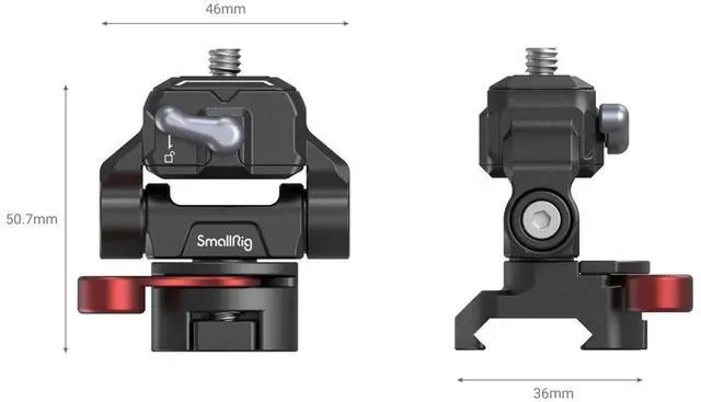 Alt view image 2 of 7 - SmallRig Drop-In HawkLock Mini Quick Release Monitor Mount with NATO Clamp