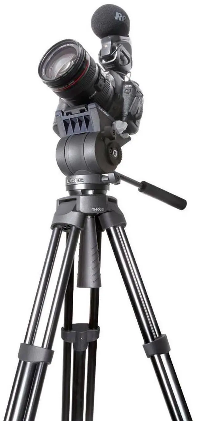 Alt view image 2 of 7 - Libec TH-X 3-Section Aluminum Tripod with Head and Mid-Level Spreader
