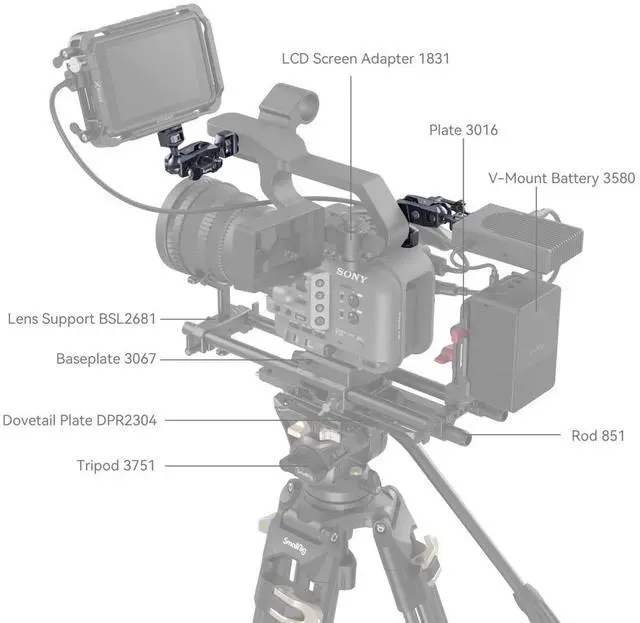 Alt view image 6 of 6 - SmallRig Magic Arm for Sony FX6 / FS5 / FS5 II