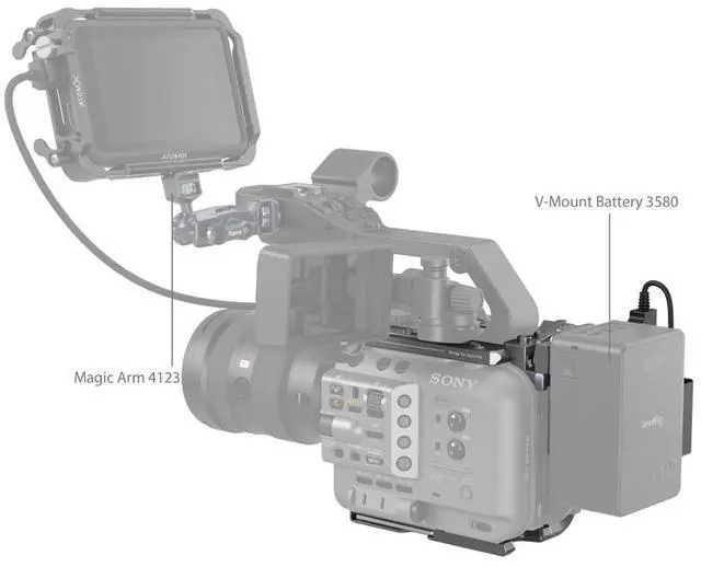 Alt view image 2 of 4 - SmallRig Full Camera Cage Kit for Sony FX6 Camera