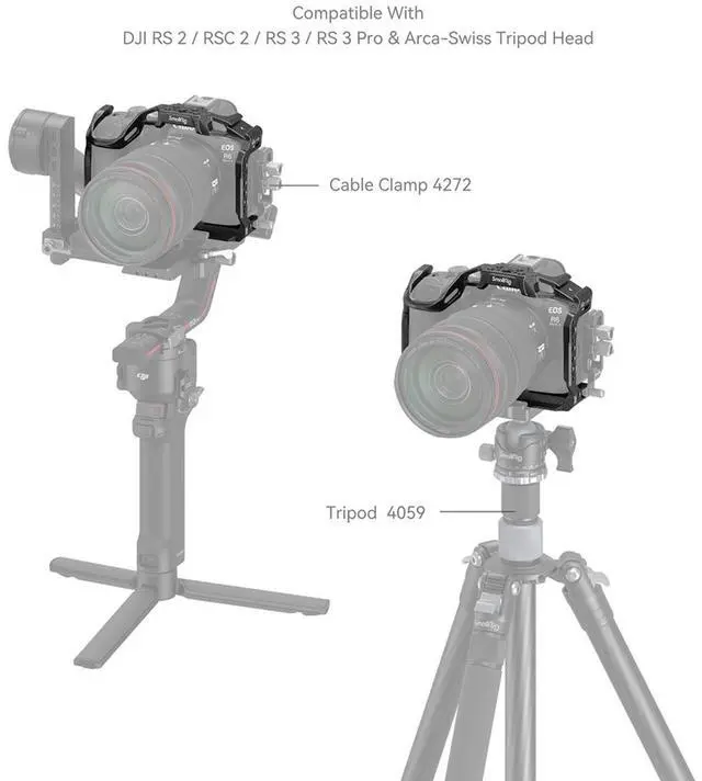 Alt view image 6 of 6 - SmallRig Black Mamba Full Camera Cage for Canon EOS R6 Mark II