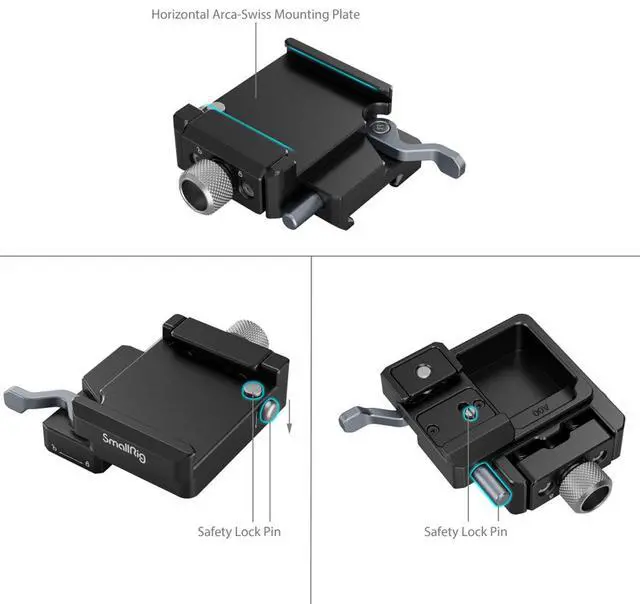 Alt view image 5 of 7 - SmallRig Arca-Swiss Mount Plate for DJI RS 3 Mini